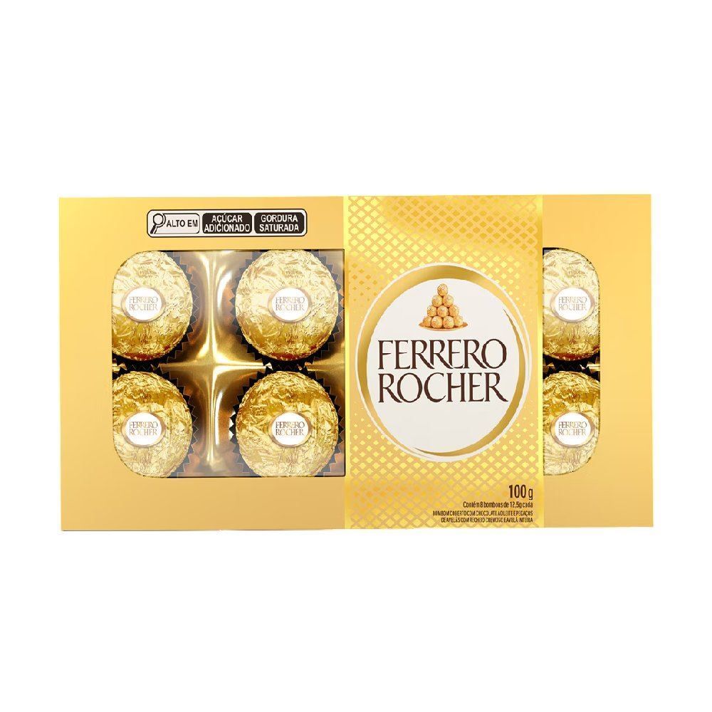 Bombom Ferrero Rocher 8 Unidades - 100g