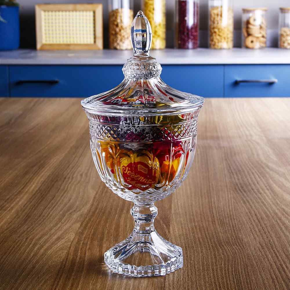 Bomboniere Com Pé De Vidro Patrícia Hauskraft 11,5Cm - Transparente