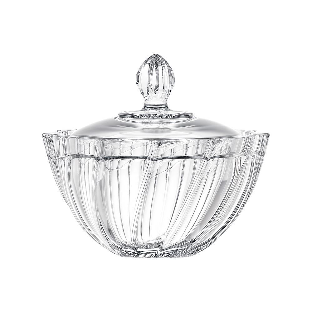 Bomboniere De Vidro Twist 370Ml Em Casa Tem Glass -  Inga