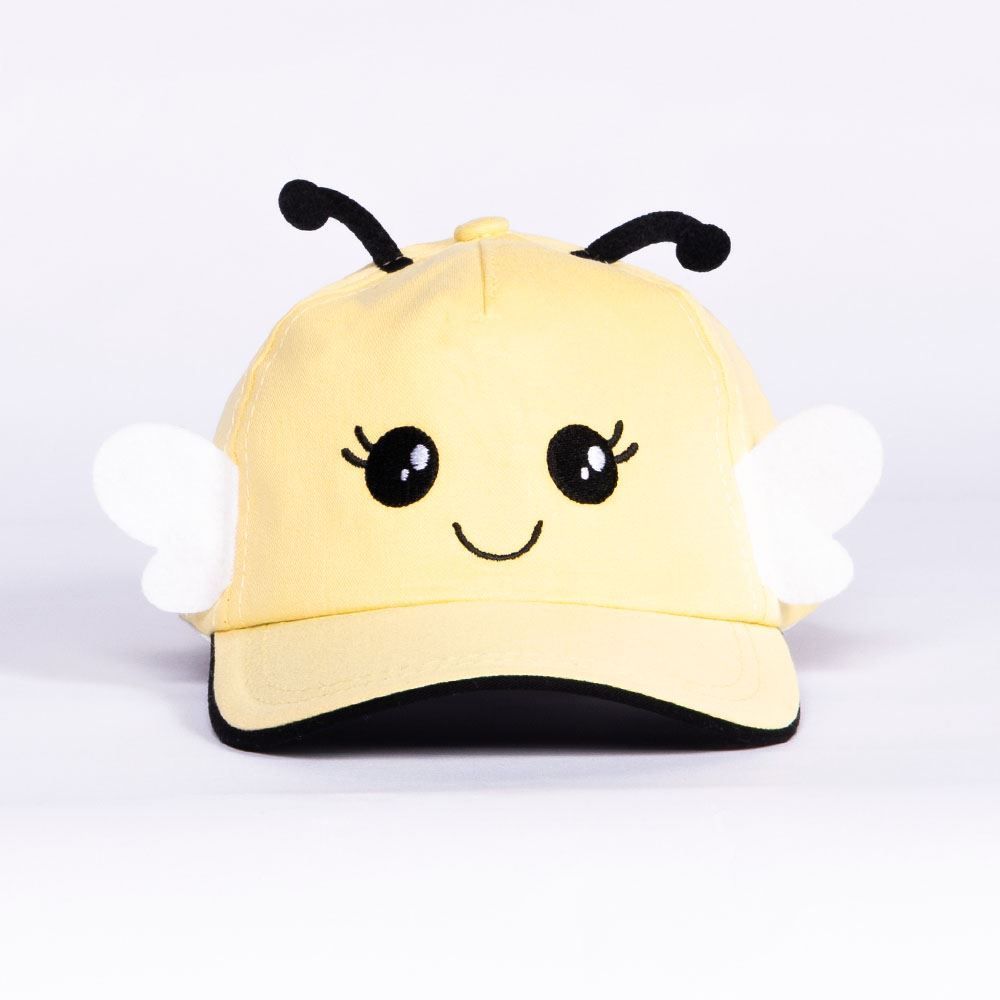 Boné Infantil Menina 1 a 3 Anos Abelha Yoyo Kids - Amarelo