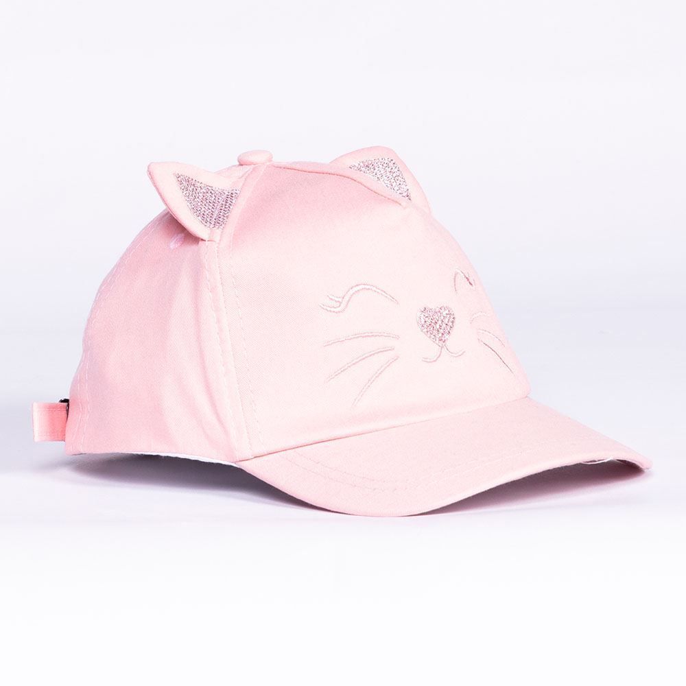 Boné Infantil Menina 4 a 10 Anos Gatinho Marmelada - Rosa