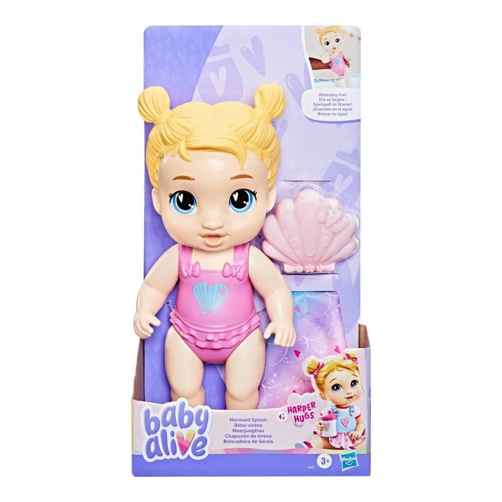 Boneca Baby Alive Sereia Splash Harper Hugs Hasbro - G1477