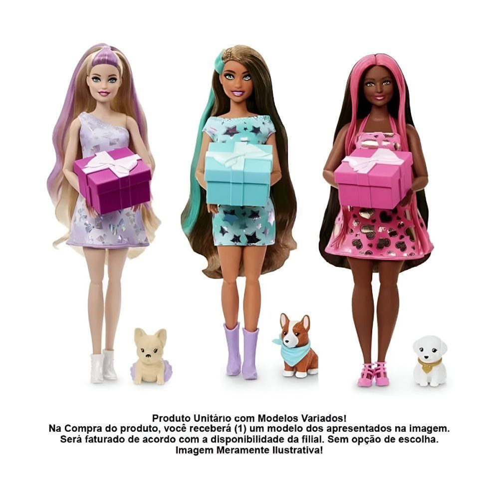 Boneca Barbie Party Unboxed Festa De Animais Mattel - Sortido