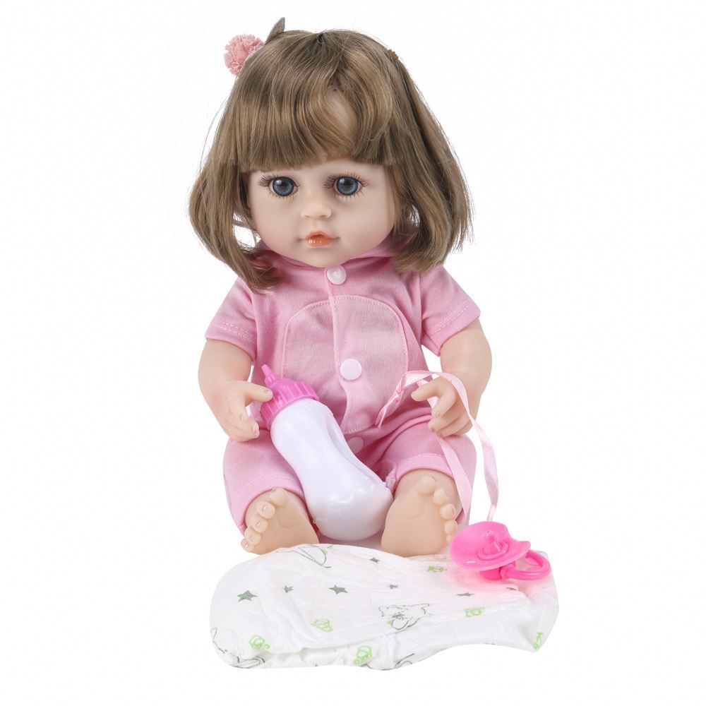 Boneca Bebê Reborn Roupinha Rosa Havan Toys - HBR0781