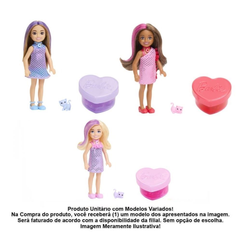 Boneca Chelsea Surpresa Festa Glamour Mattel - Sortido