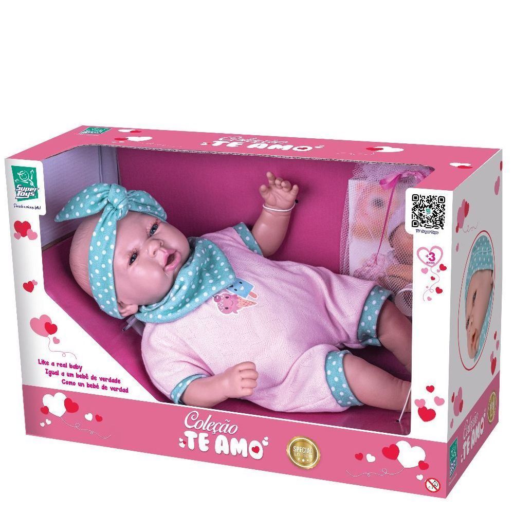 Boneca Coleção Te Amo Menina Super Toys - 575