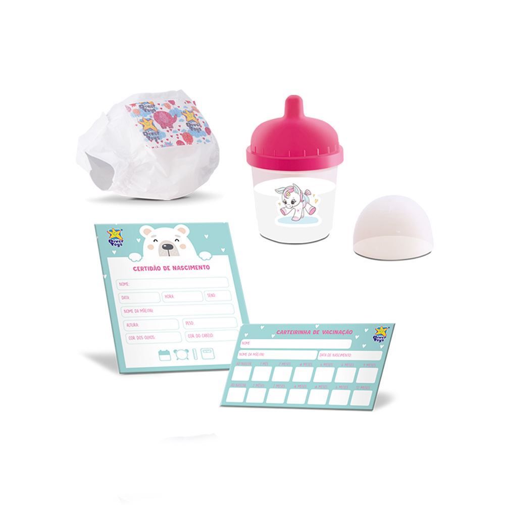 Boneca Diver New Born Premium Menina Divertoys - 8153