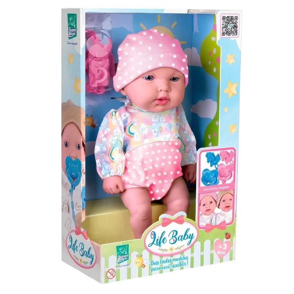 Boneca Life Bebê Menina Super Toys - 618