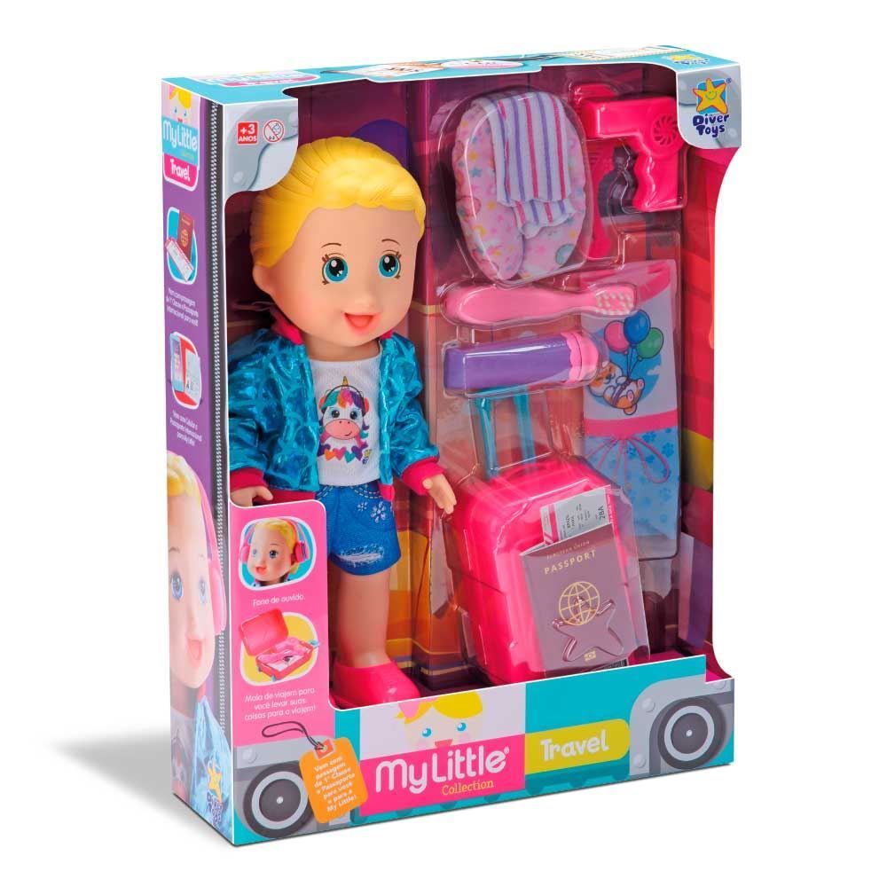 Boneca My Little Vamos Viajar Menina Divertoys - 8177