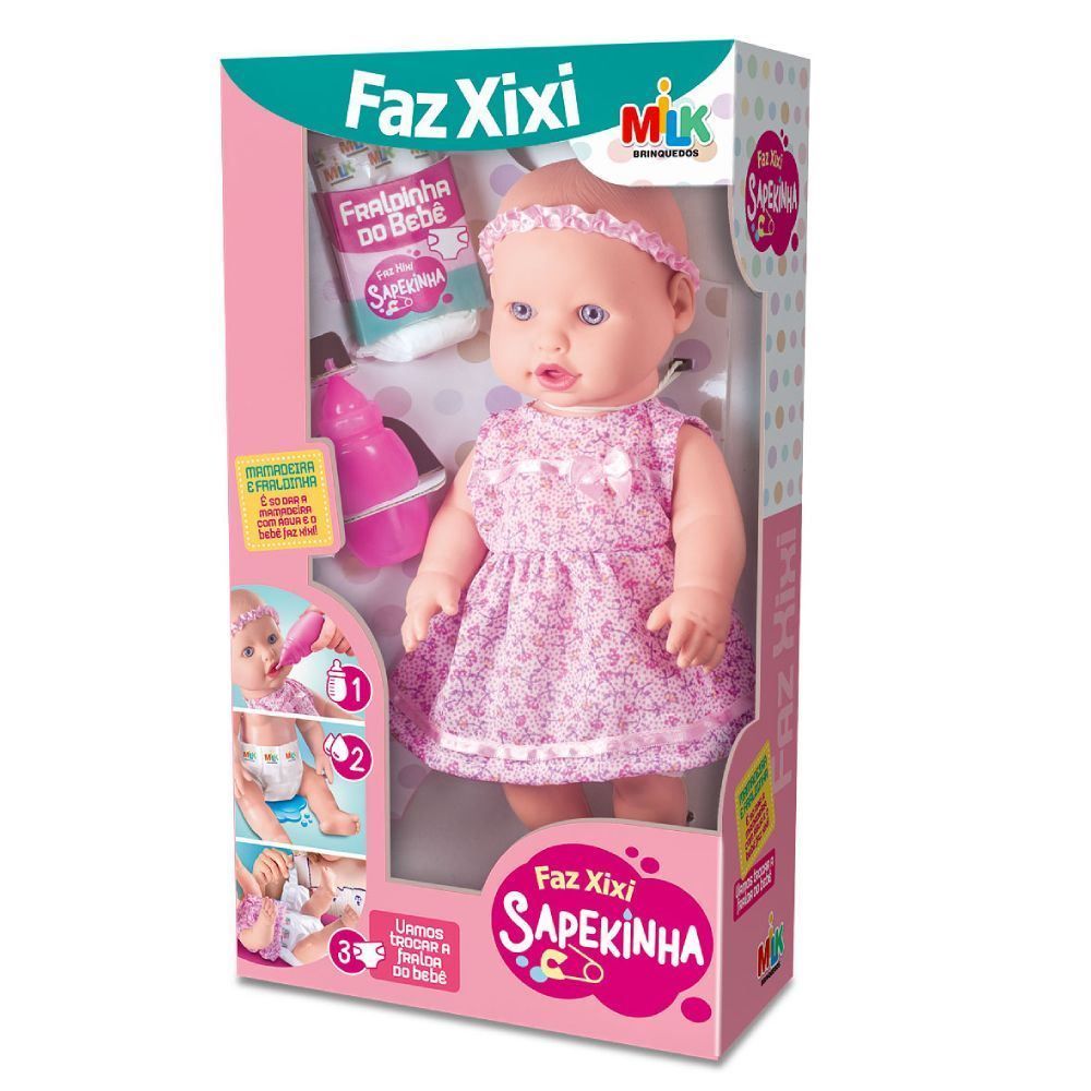 Boneca Sapekinha Faz Xixi Milk Brinquedos - 367