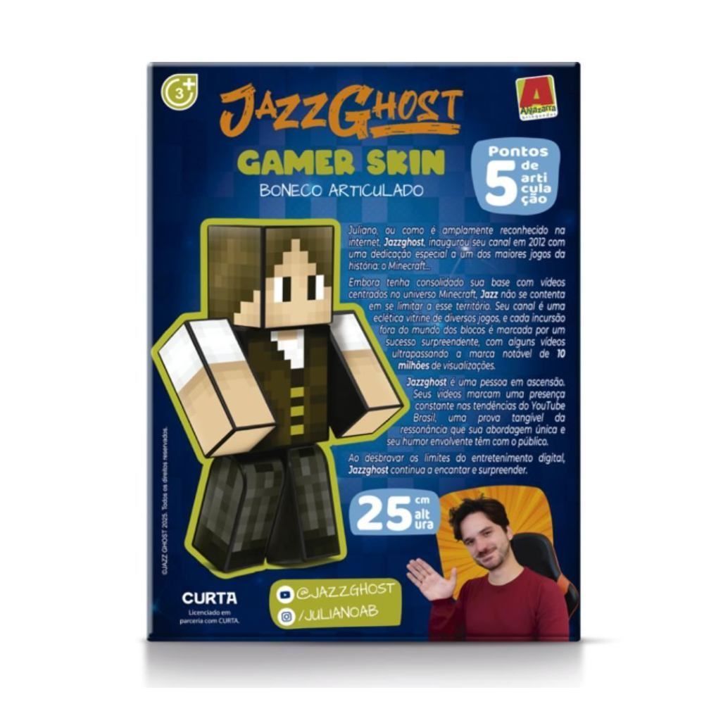 Boneco 25 Cm Jazz Ghost Algazarra Brinquedos - 3.03.1528