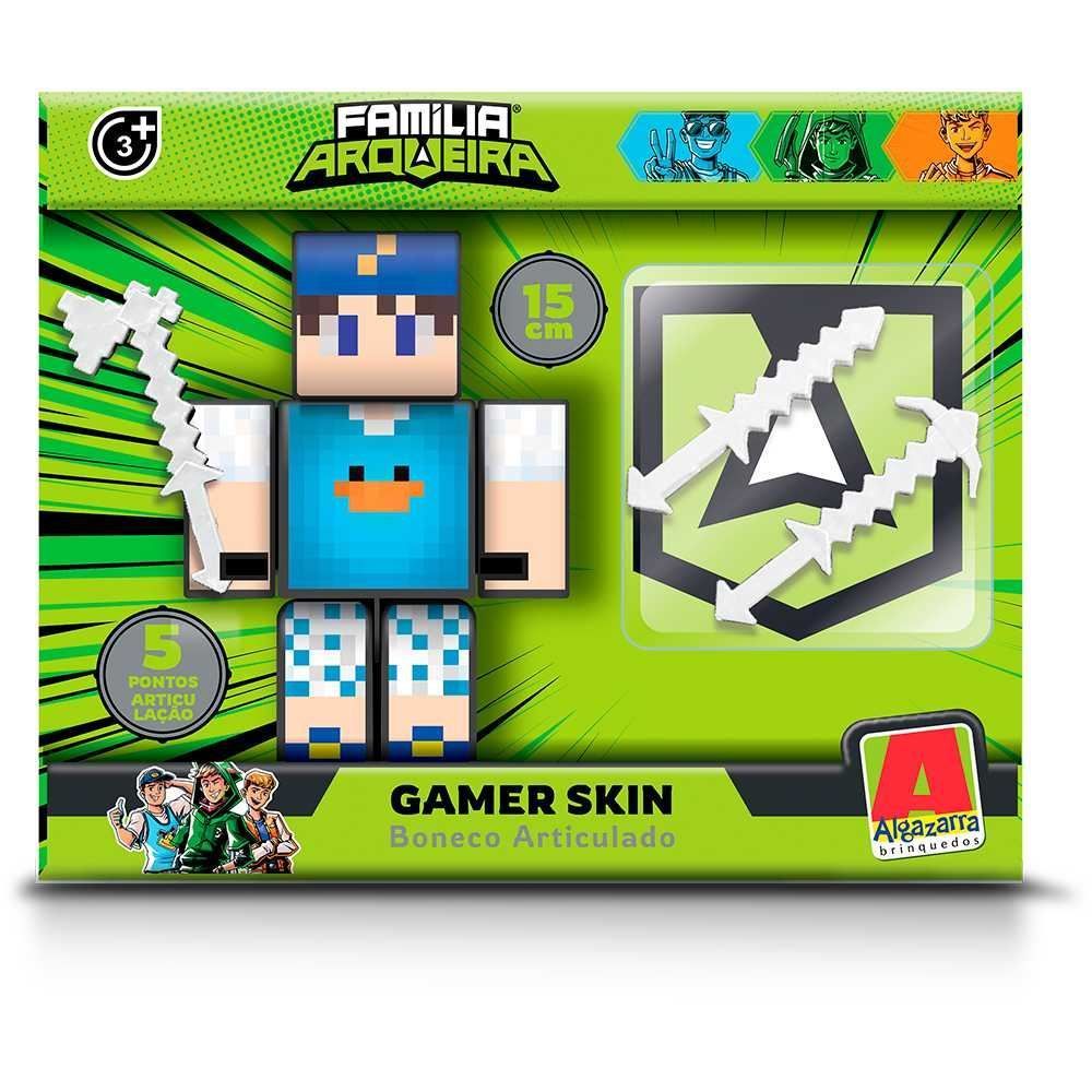 Boneco Beto Gamer 15Cm Com 3 Acessórios - Algazarra Brinquedos