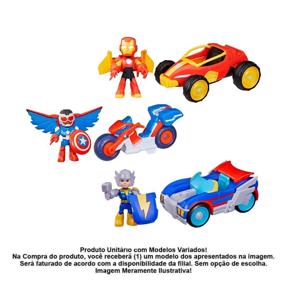 Boneco e Veículo Homem de Ferro e Seus Amigos Marvel Habro - Sortido