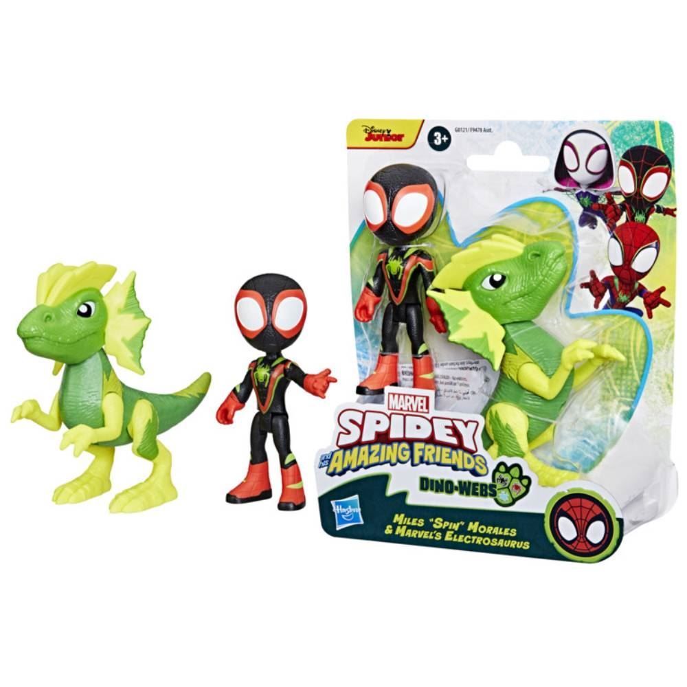 Boneco Miles Morales E Electrossauro Dino Hasbro - G0121