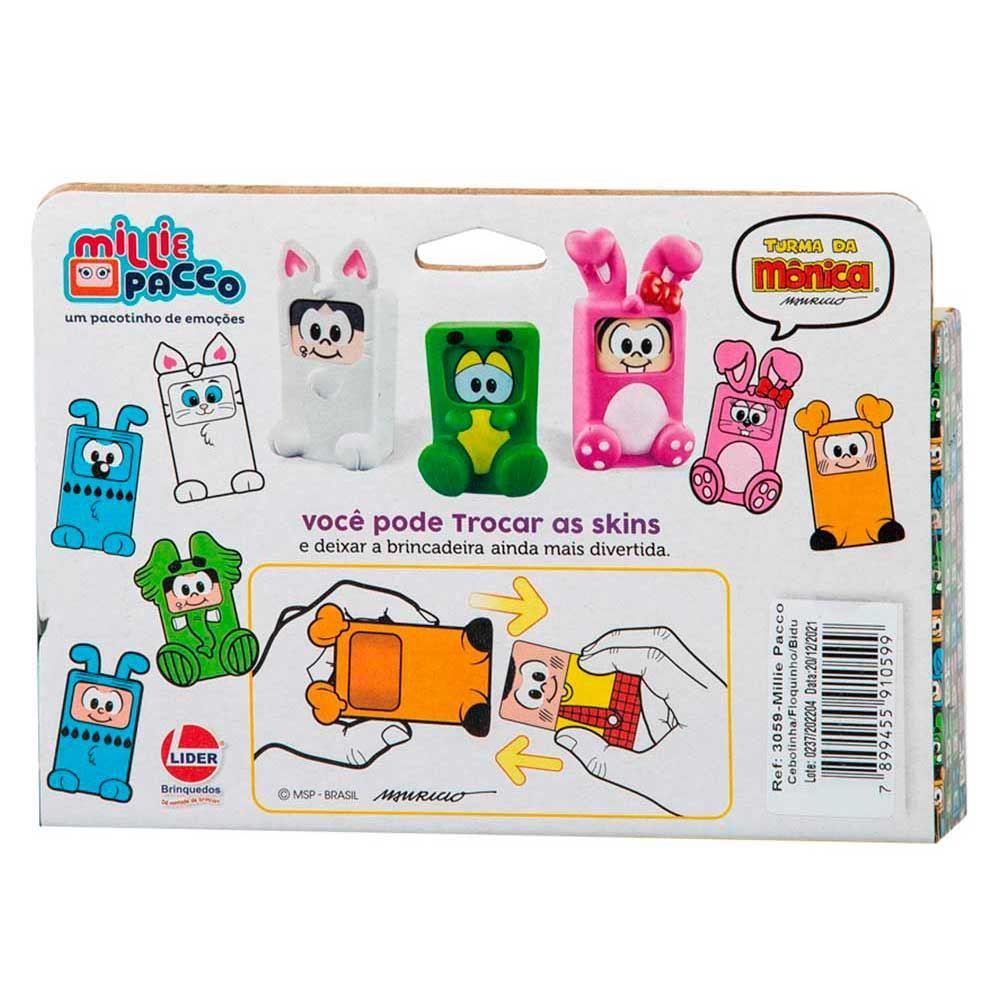 Bonecos Millie Pacco Cebolinha Floquinho E Bidu Lider - 3059