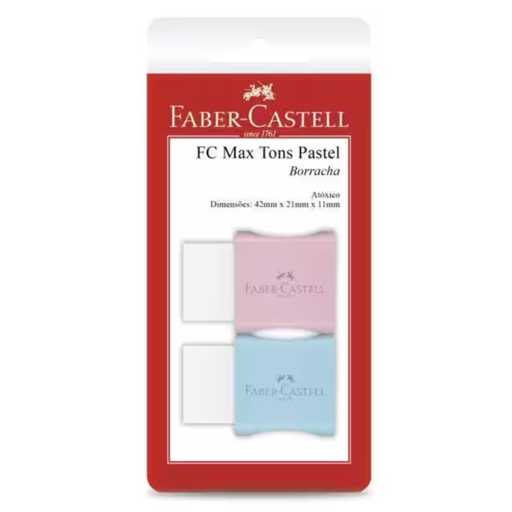 Borracha Fc Max Tons Pastel 2 Unidades Faber-Castell - SM/7024MAR