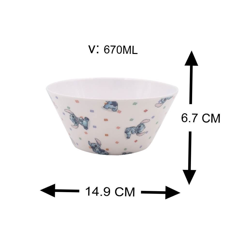 Bowl Melamina Disney Stitch 670Ml - Flores