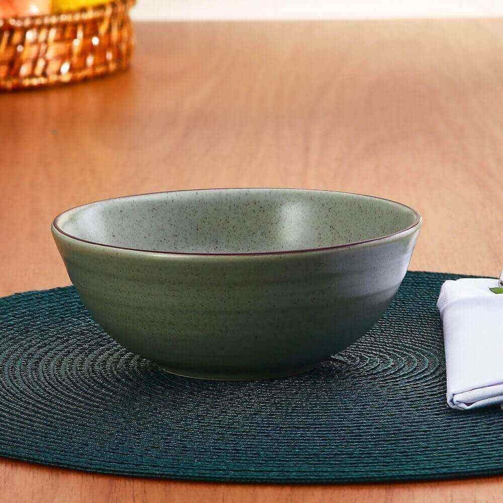 Bowl Naturalle De Cerâmica Havan Casa 590Ml - Verde Fosco