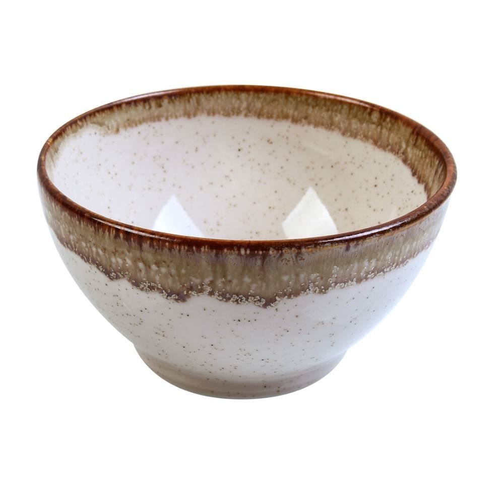 Bowl Porcelana Elisa Havan Casa 600Ml - Creme e Bege