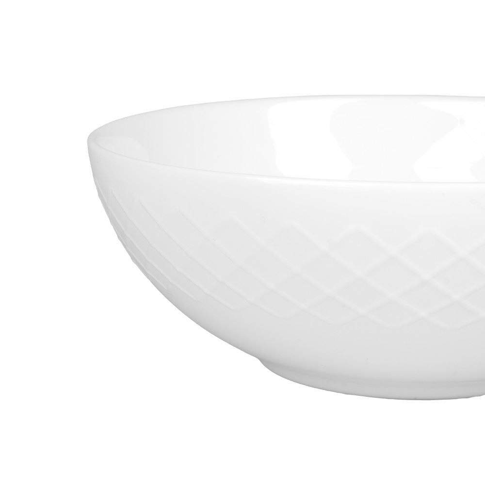 Bowl Vidro Opalino Geométrico Havan Casa 600Ml - Branco