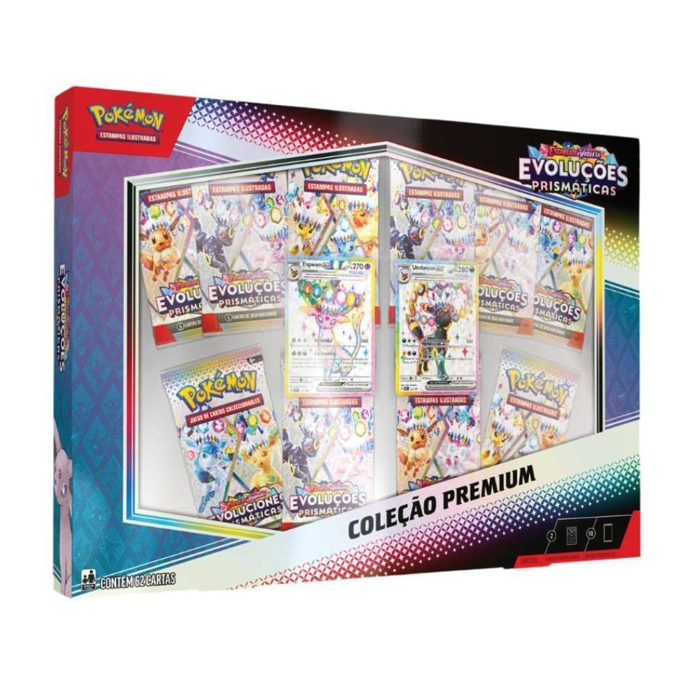 Box Pokémon Coleção Premium Evoluções Prismáticas - Copag