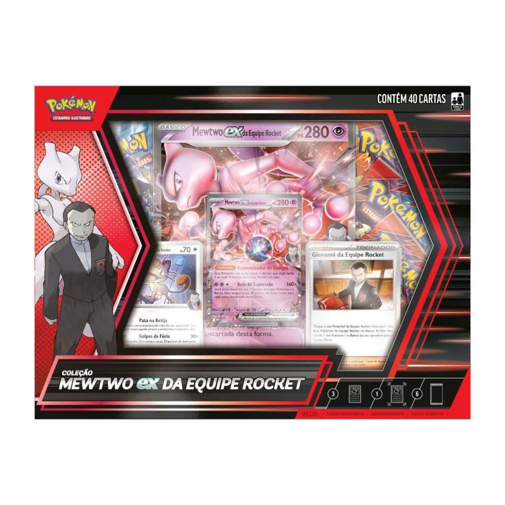 Box Pokémon Mewtwo Ex Da Equipe Rocket Copag - 35579