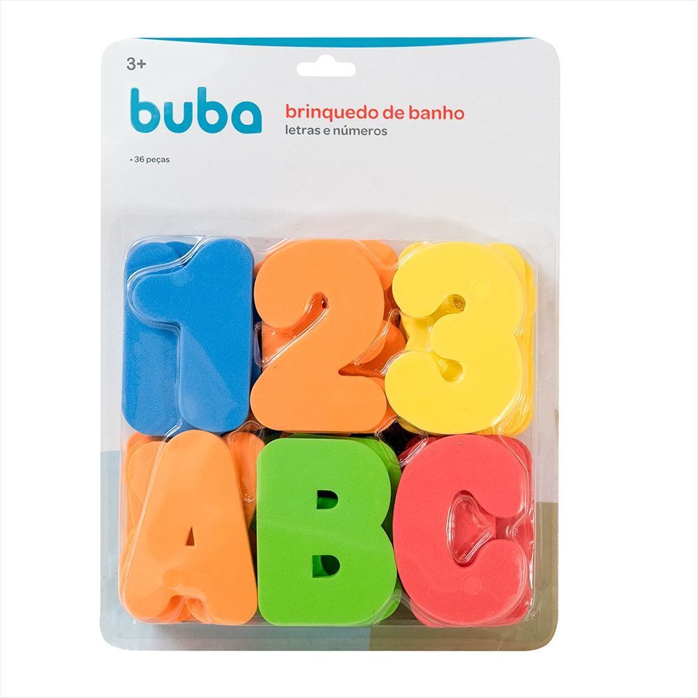 Brinquedo De Banho Buba - Letras e Números