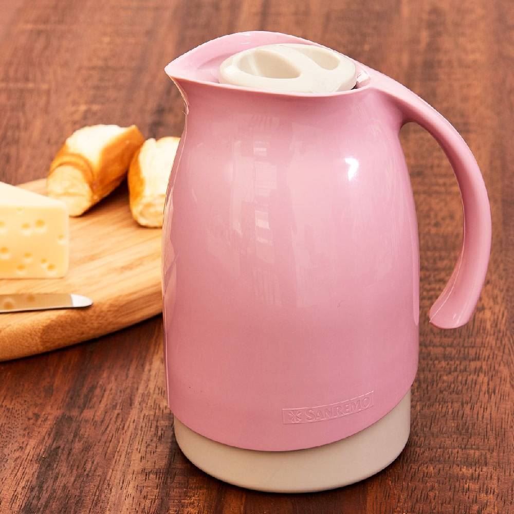 Bule Térmico De Plástico Cuidar Sanremo 700 Ml - Rosa