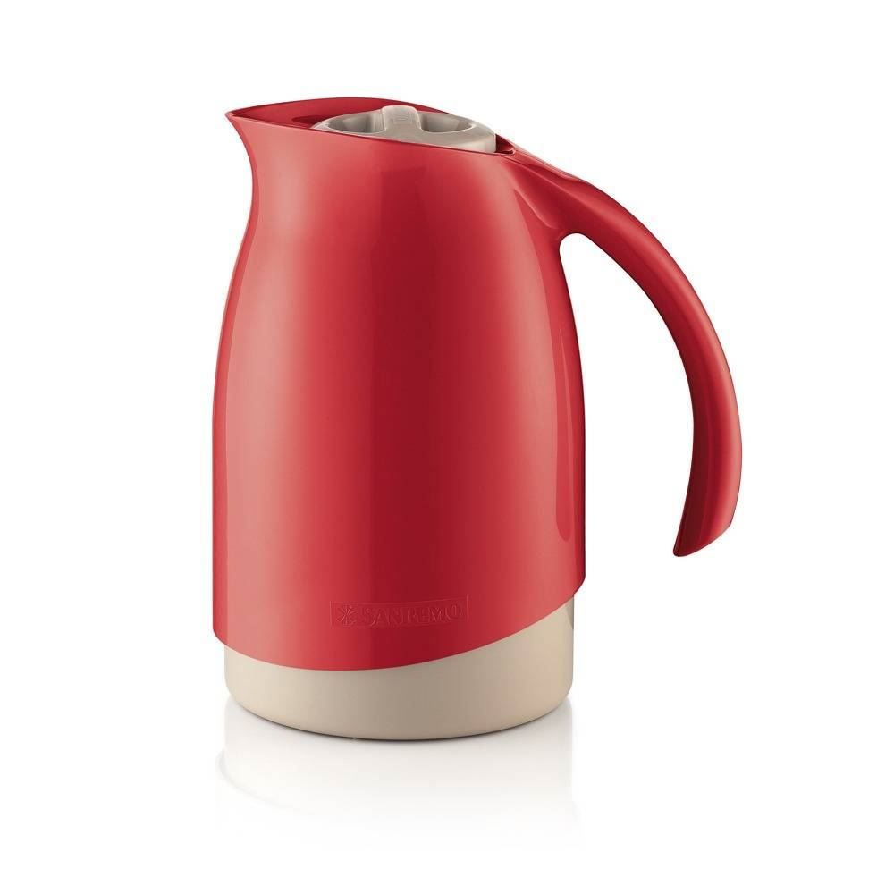 Bule Térmico De Plástico Cuidar Sanremo 700 Ml - Vermelho