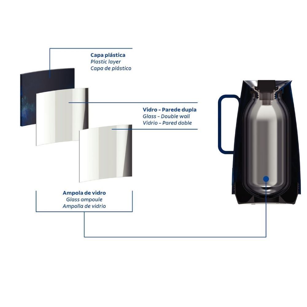 Bule Térmico Exata Marmorizado Tramontina Azul - 500ml