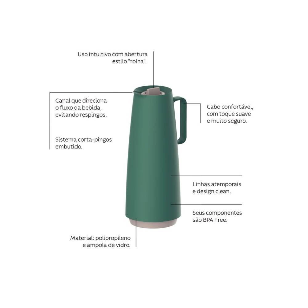 Bule Térmico Exata Tramontina 1 Litro - Verde