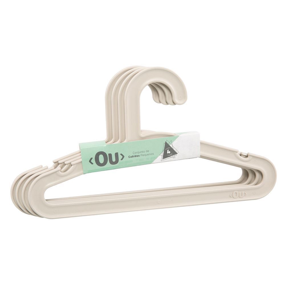Cabide Para Calça Martiplast Com 4 Peças - Bege