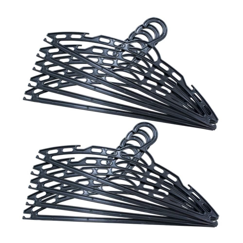 Jogo De Cabide Arqplast Super Resistente 10 Peças - Preto