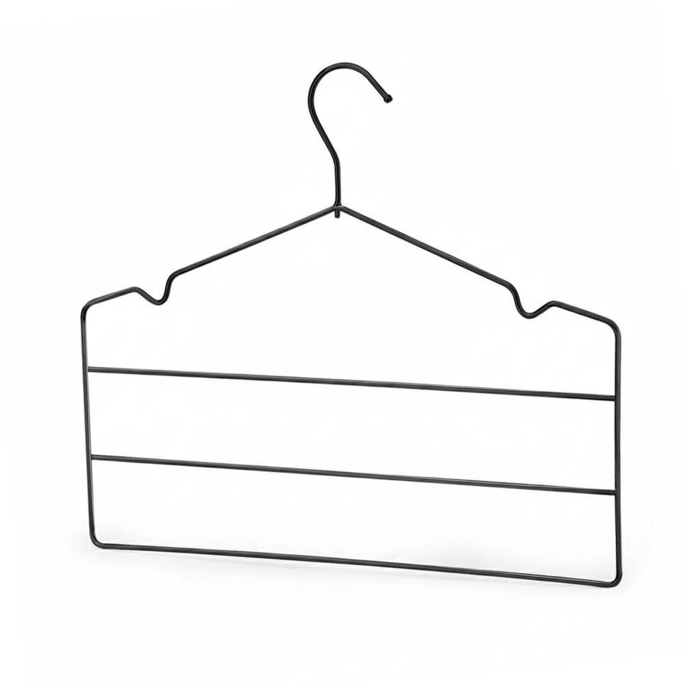 Cabide Triplo Para Calça Com Cavas Arthi - Preto