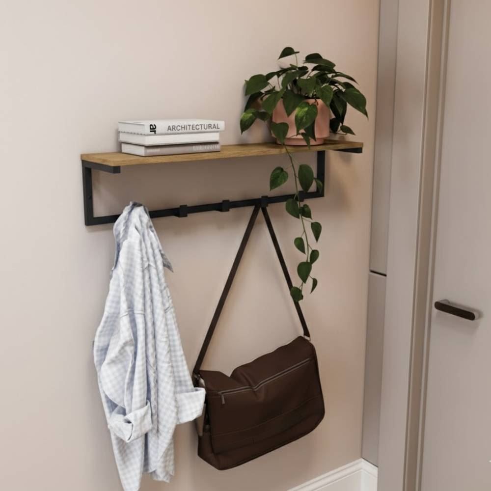 Cabideiro de Parede Moscow Havan Casa - Freijó