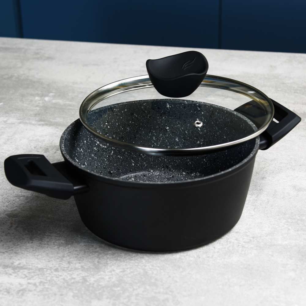 Caçarola De Alumínio E Revestimento Em Granito Ibiza Havan Casa 3,8 L - Preto