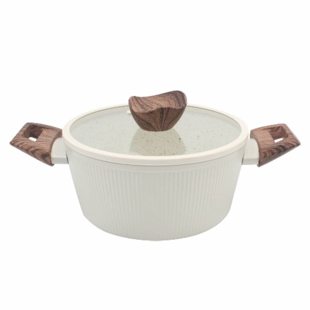 Caçarola De Indução Com Tampa Elegance Havan Casa 20Cm - Baunilha