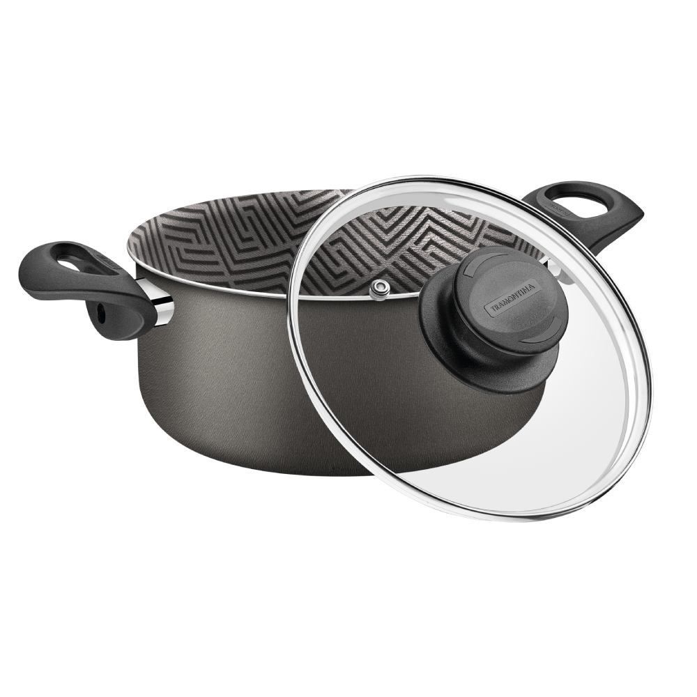 Caçarola Com Tampa Paris Tramontina 4,9 Litros  - Chumbo