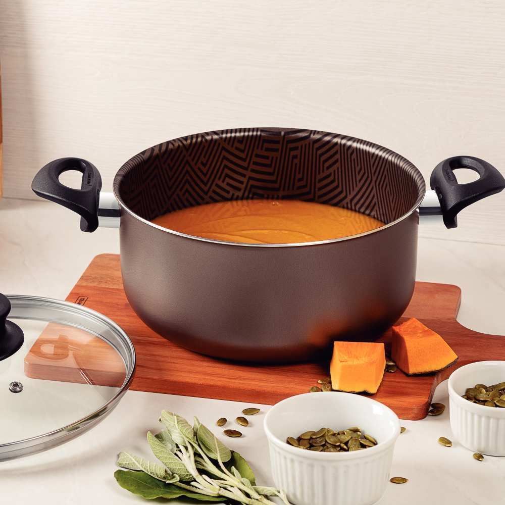 Caçarola Com Tampa Paris Tramontina 4,9 Litros  - Chumbo