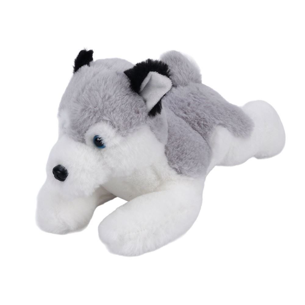 Pelúcia Cachorro Husk Deitado Cinza - Havan Toys