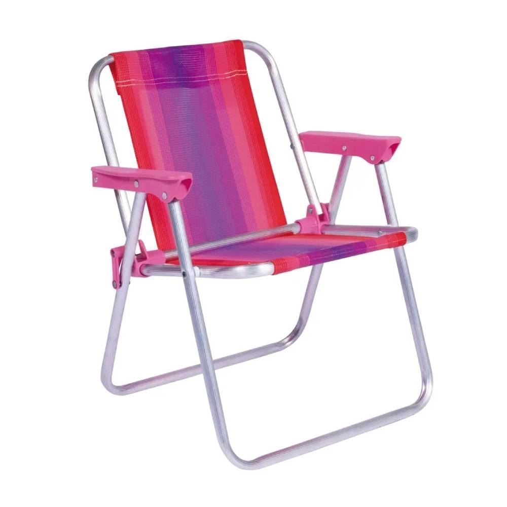 Cadeira De Alumínio Infantil Alta Mor - Rosa