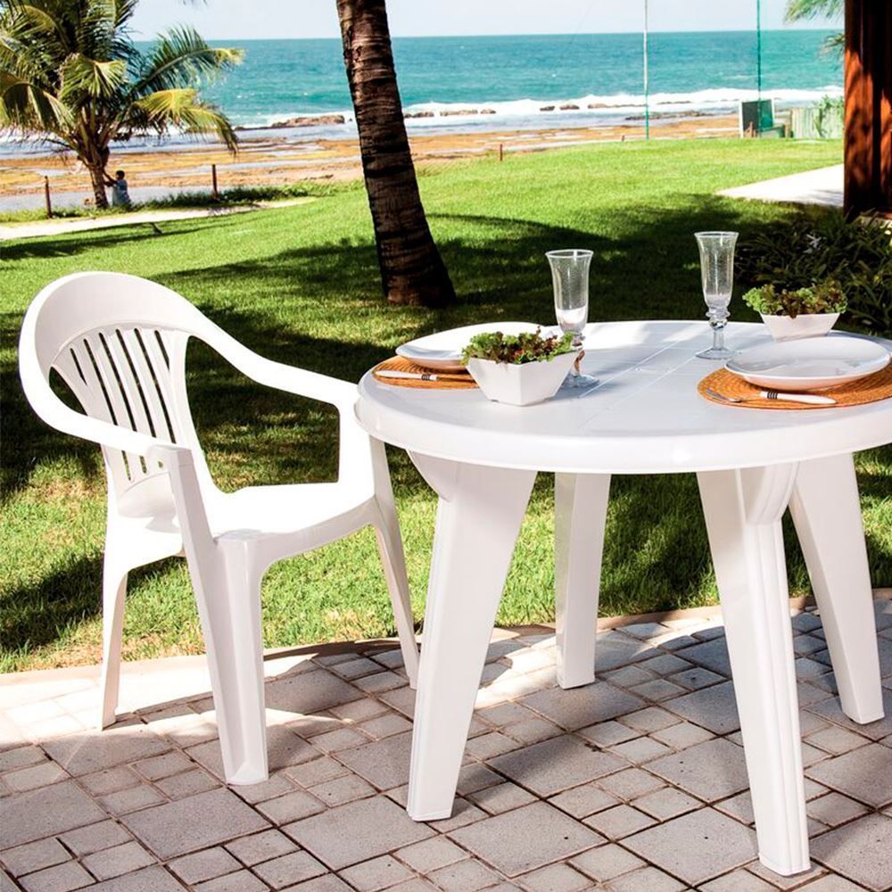 Cadeira De Plástico Tramontina Imbé Até 182Kg 92231/010 - Branco