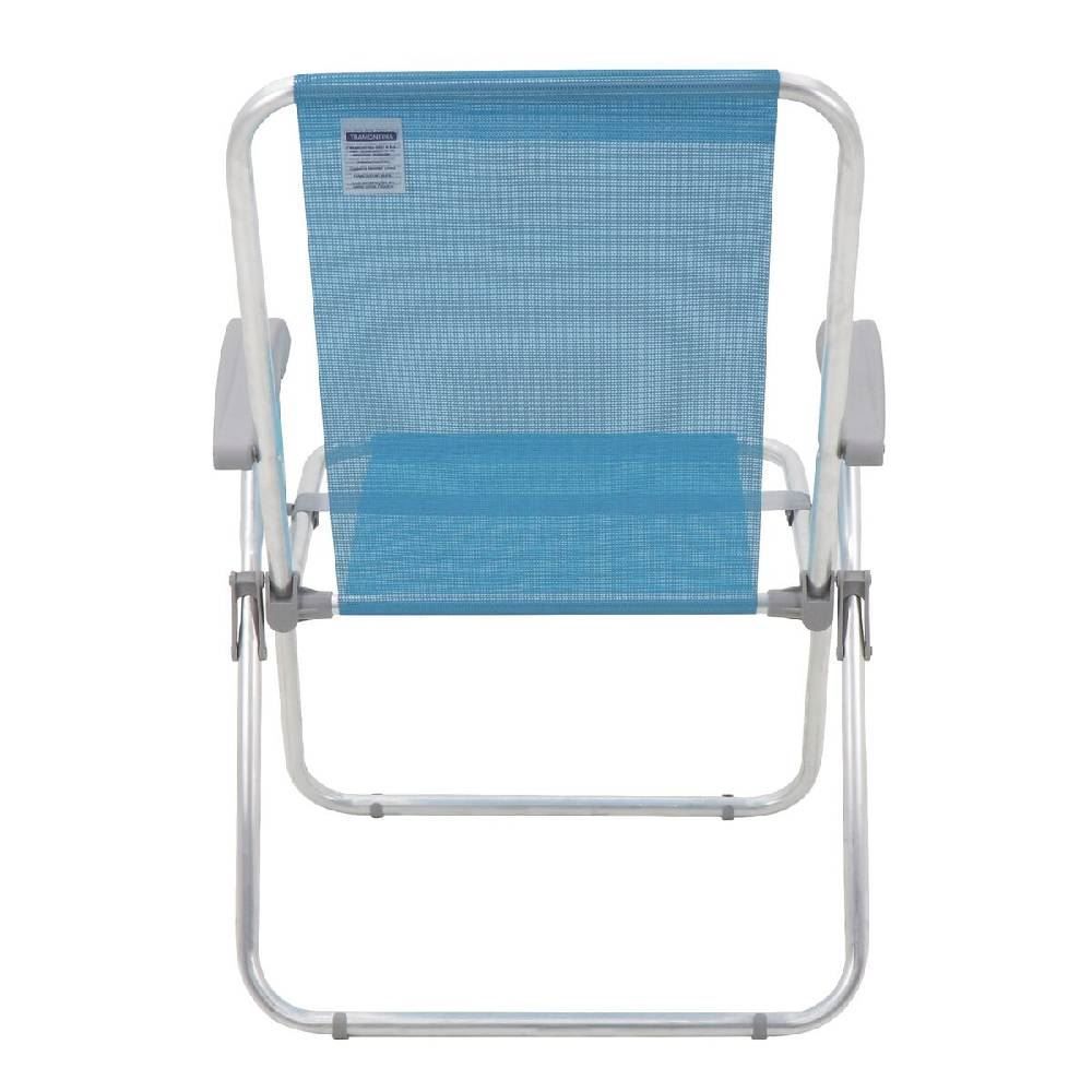 Cadeira De Praia Alumínio Master Creta Tramontina - Azul Claro