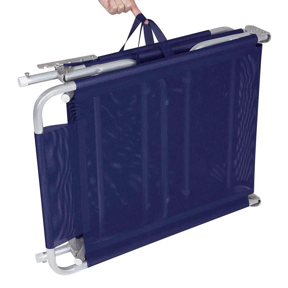 Cadeira De Praia Azul Espreguiçadeira Alumínio Mor - 2701