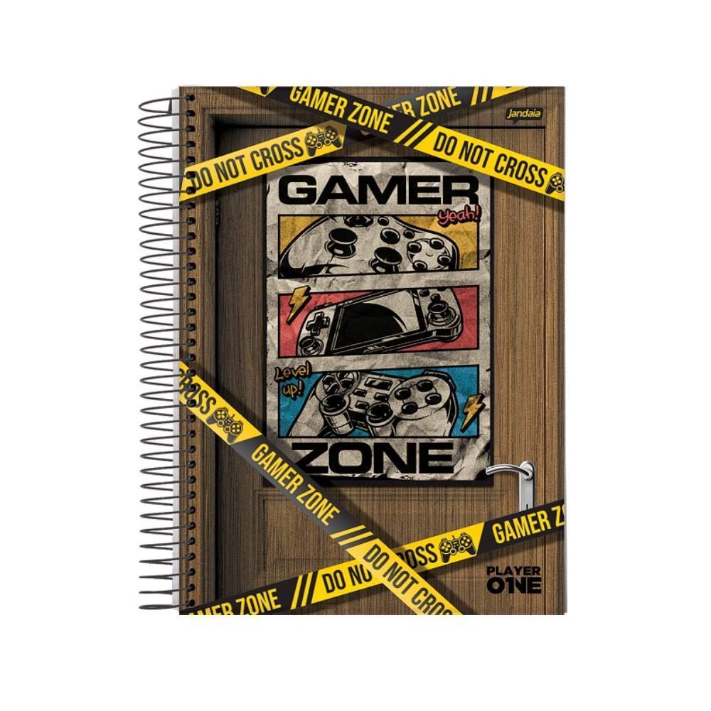 Caderno Espiral Universitário Player 1 160 Folhas Jandaia - Sortido