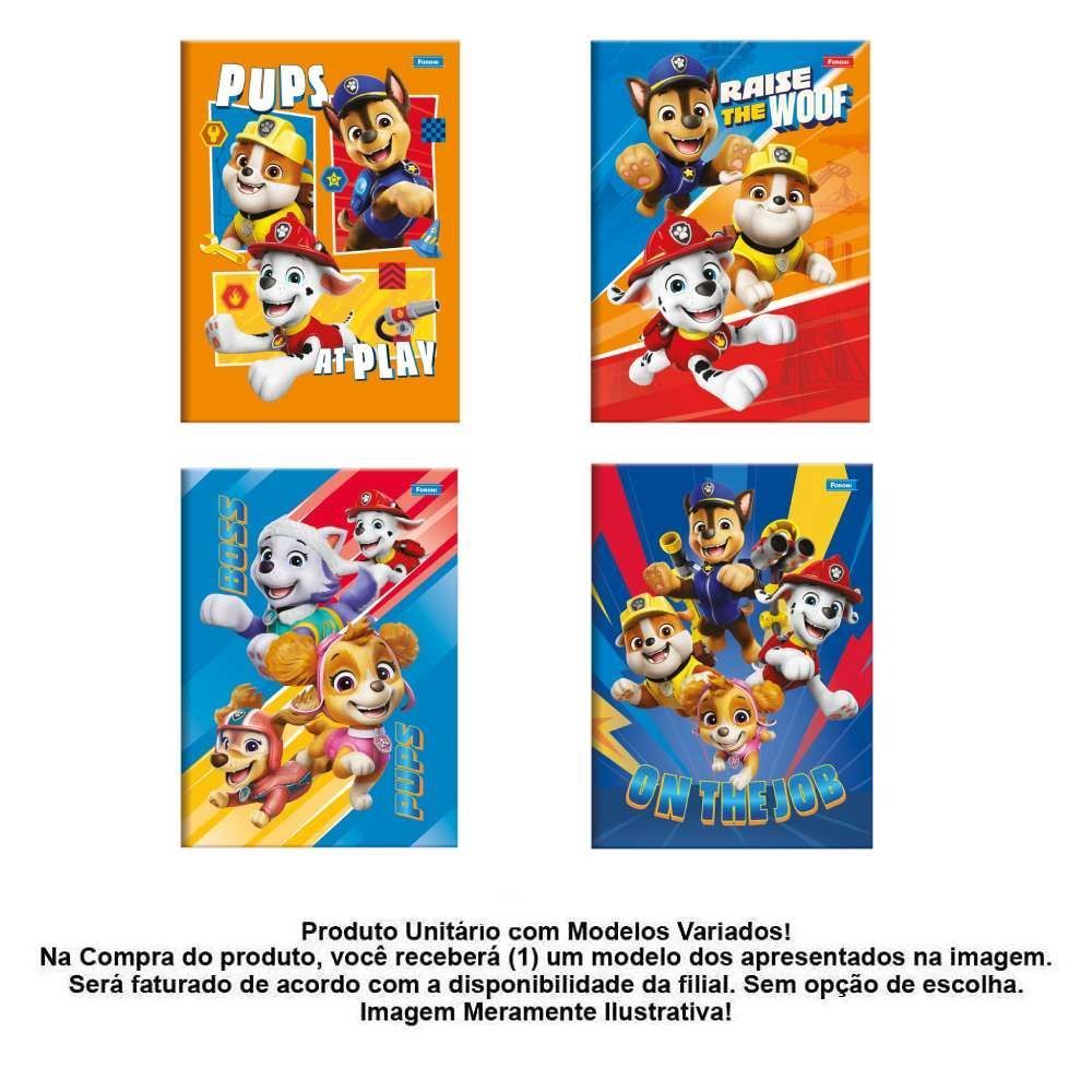 Caderno Brochura 1/4 Patrulha Canina 80 Folhas Foroni - Sortido