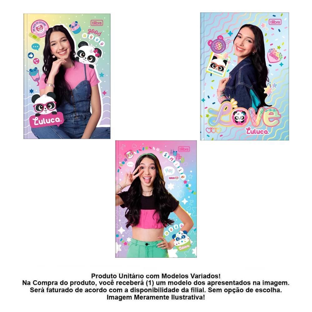 Caderno Brochura Capa Dura 1/4 Luluca 80 Folhas Tilibra - Sortido