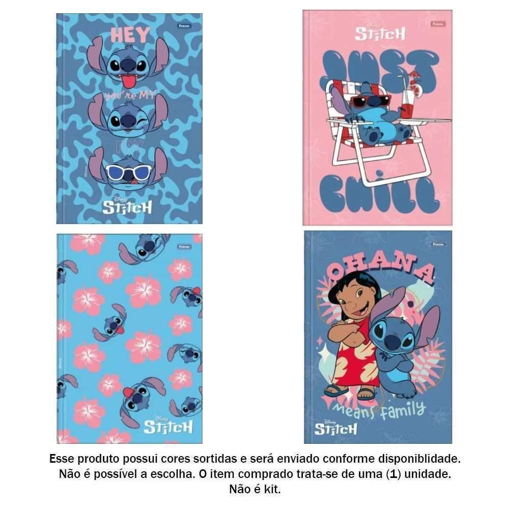 Caderno Brochura Stitch 1/4 Foroni 80 Folhas - Sortido