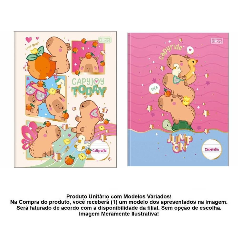 Caderno Caligrafia Brochura Capa Dura Capyclub 40 Folhas Tilibra - Sortido