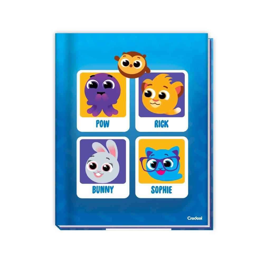Caderno Capa Dura 1/4 Bolofofos 80 Folhas Credeal - Sortido
